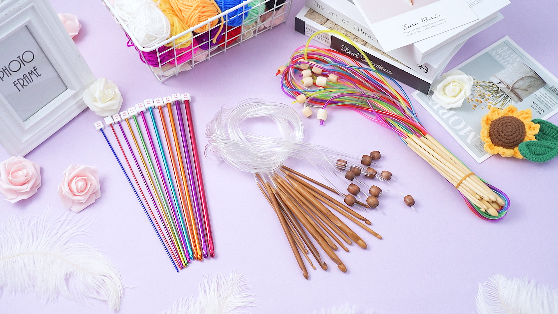 Amazon.com: 23 Pieces Tunisian Crochet Hooks Set 3-10 mm Cable